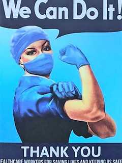 Original 'Rosie' Inspires Kids' Sign Of Appreciation For Healthcare Workers