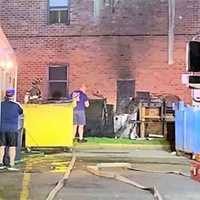 <p>Fire that Englewood police said was started in discarded furniture.</p>