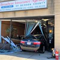 <p>The Accord plowed through the front of the Broadway Insurance Agency in Fair Lawn.</p>