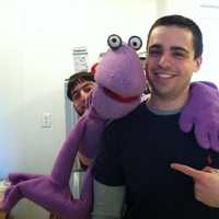 <p>Anthony Desiato of White Plains with Wally Wackiman (in purple) and Zach Woliner, Wally&#x27;s creator (behind at left). Desiato&#x27;s documentary about the puppeteer debuts Oct. 22 during its first public screening at Yonkers Film Festival.</p>