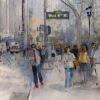 <p>Rifkin prefers to paint locations around the city that evoke a memory for people who share a fondness for the same spot.</p>