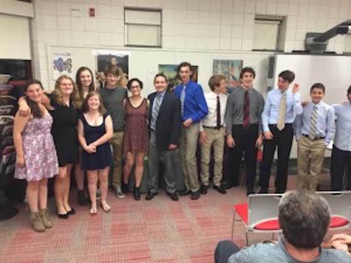 Students from Tappan Zee High School at the Annual Science Research Symposium, held at the school in May.