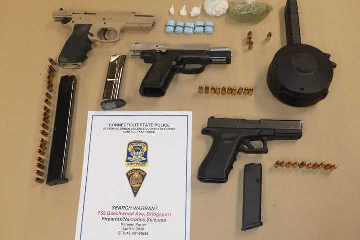 Bridgeport Search Warrant Yields Mulitple Weapons, Drugs