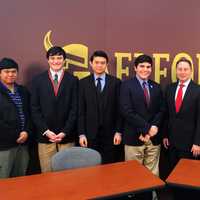 <p>Will Mendoza of Cortlandt Manor, Christopher Condon of Yonkers, Ian Mendoza of Cortlandt Manor, Damian Garcia of Yonkers, Rob Astorino, Jonathan Pensiero of Greenwich, Connecticut, Christopher Wells of the Bronx and Bobby D’Armiento of Hawthorne</p>