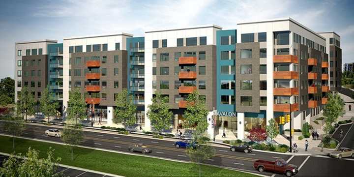 This is an artist&#x27;s rendering of an AvalonBay development, with 220 apartments, in Redmond, Wash. The Virginia-based builder of luxury dwellings is proposing 609 units for a site along the Hudson River in Yonkers.