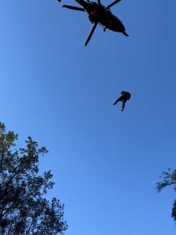 Boater Airlifted 70-Feet To Safety After Getting Stuck in Cecil County River