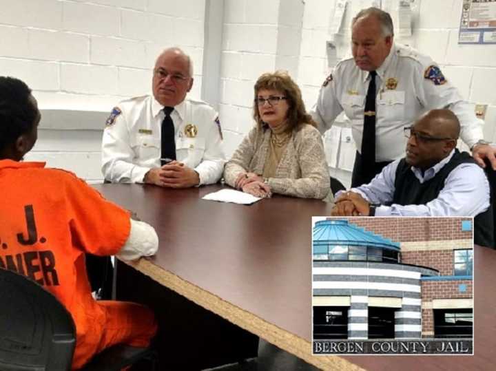 Seated: Sheriff Saudino, Bonnie O&#x27;Brien, Anthony Cureton