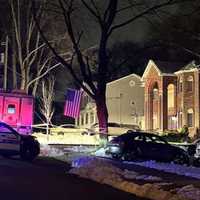 <p>The property was completely cordoned off and the house at 693 Bruce Drive in Paramus was floodlit after the discovery of the body of Manuel Thomas, 61.</p>