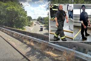 HERO: Firefighter Rescues Suicidal Woman From Route 17 Overpass Leap