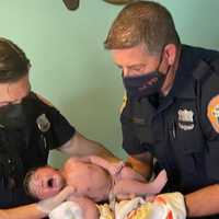 Officers Help Deliver Baby Girl Within Minutes After Arriving At Long Island Home