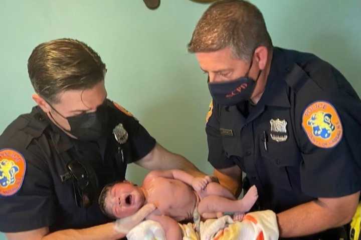 Officers Help Deliver Baby Girl Within Minutes After Arriving At Long Island Home