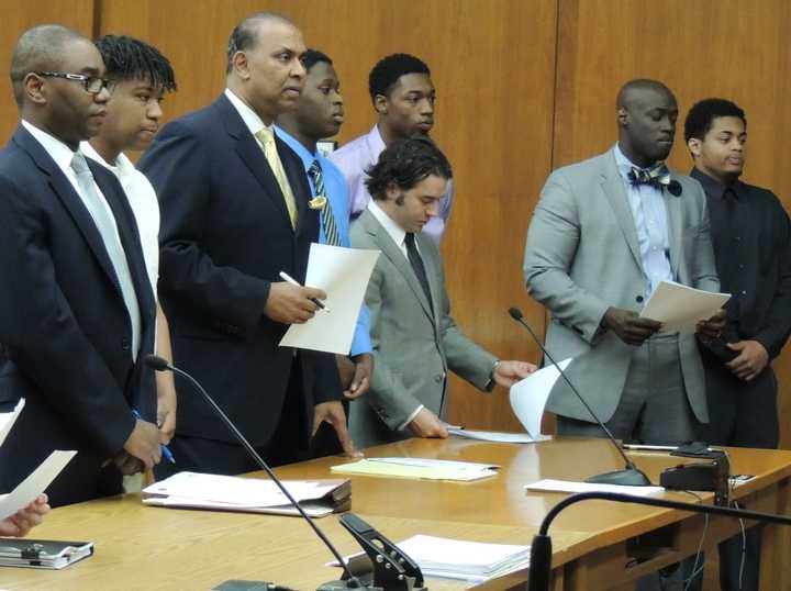 Jacardi Barnes, Ashari Wilson, Justin Draper, Craig Howe and their attorneys.