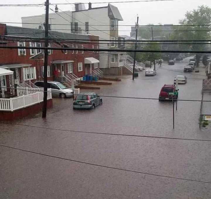 Flooding in Bayonne in 2017