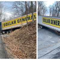 Tractor-Trailer Ignores Road Signs, Becomes Stuck On Hudson Valley Roadway