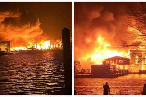 4-Alarm Fire Heavily Damages Buildings, Boats On Connecticut Coast