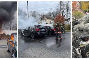 2 Cars Burst Into Flames Outside Gym In Town Of Fairfield