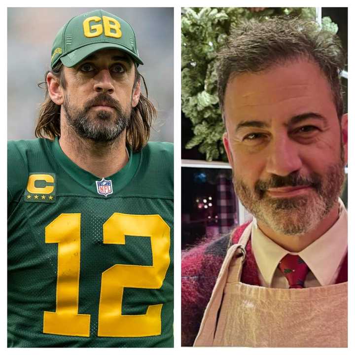 Aaron Rodgers and Jimmy Kimmel