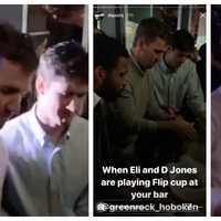 WATCH: Giants QBs Eli Manning, Daniel Jones Celebrate Win At Hoboken Bar