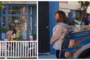 Queen Latifah Spotted Filming In Jersey City