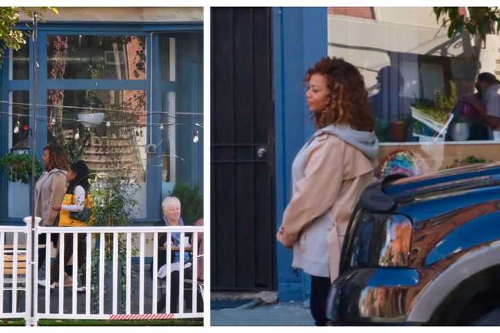 Queen Latifah Spotted Filming In Jersey City