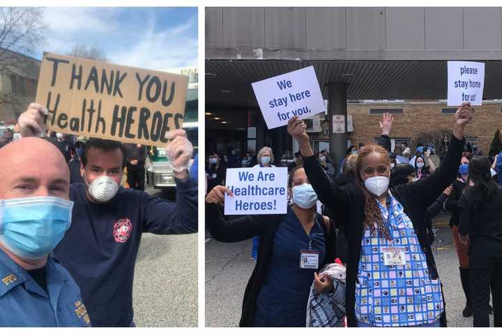 VIDEO: Paramus First Responders Hold Clapout For New Bridge Healthcare Heroes