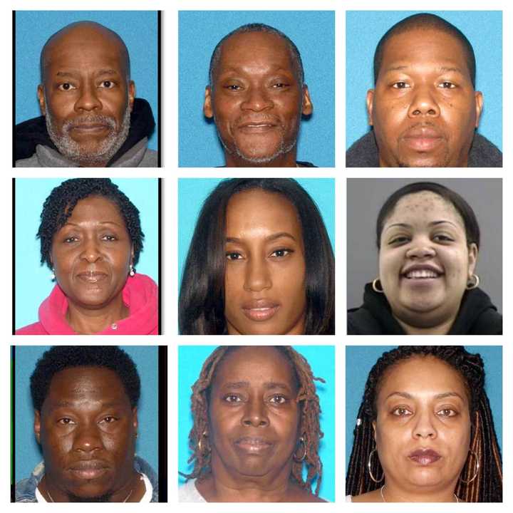 From left to right, top row: Albert Johnson, Travis Glover, Darnell Alford. Middle row: Cherryl Sharp, Jalisa Clark, 
Christina Barnett. Bottom row: Sean Huey, Vera Johnson, Donnette Ford.