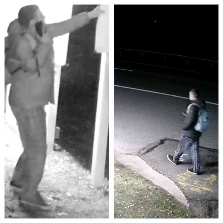 Know Him? Man wanted for allegedly defacing sign with hate speech in Stony Brook.&nbsp;