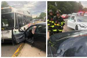 3 Injured In 3-Vehicle Westchester Crash Involving Bus