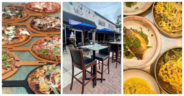 A sampling of pizzas and homemade pastas at the new Vico in Farmingdale.