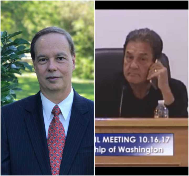 Washington Township Council President PETER CALAMARI (left) and Councilman ROBERT BRUNO.