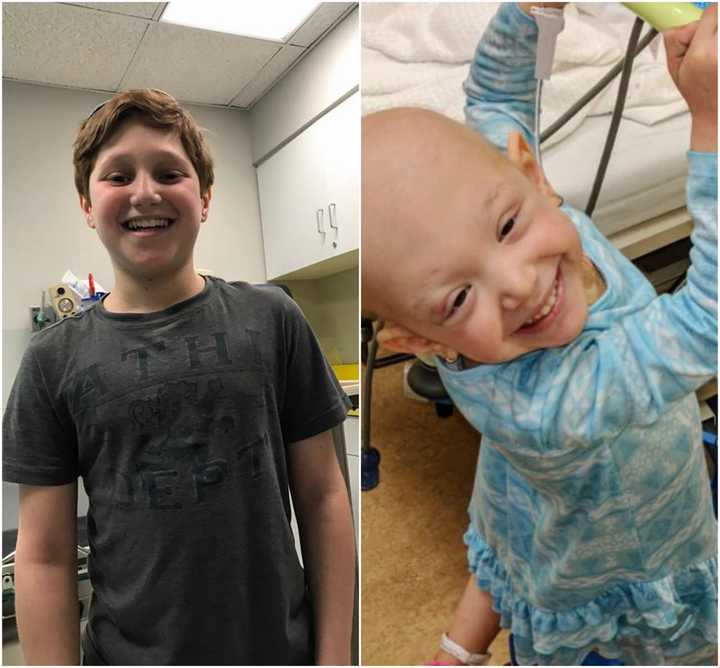 Cousins Bennett Burgida of Englewood and Sophie Spangenthal of Fair Lawn are both fighting cancer.