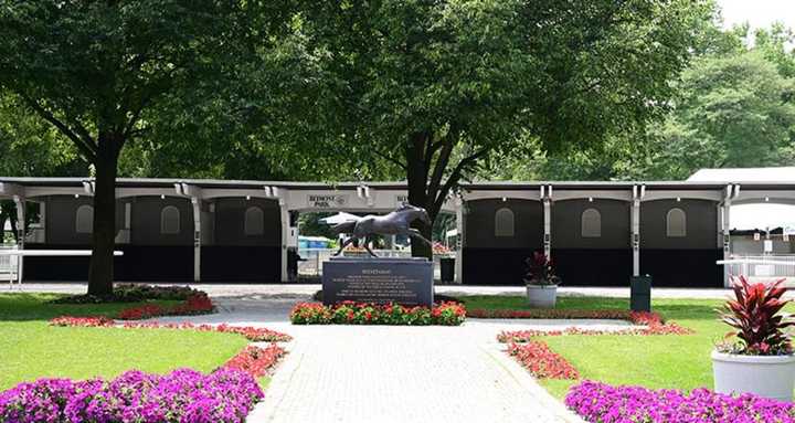 A fire broke out in Barn 60 at Belmont Park.