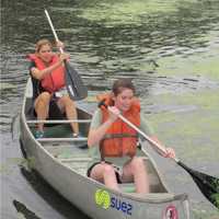 <p>iTN NorthJersey team of Mary Lyons Kim and Jackie Boswick row across the lake at one of seven locations.</p>