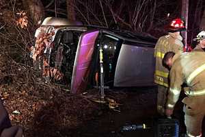 First Responders Extricate Driver In Bethel Rollover