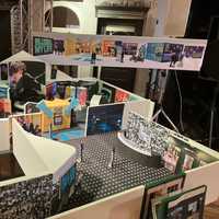 <p>A scale&nbsp;model of the exhibit, which was unveiled at the exhibit's announcement.</p>