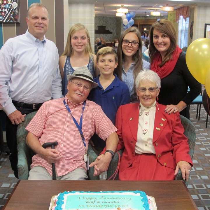 Wolfgang &amp; Monika Bischoff with son-in-law T.J. Rau, grandkids Emily, Jack and Olivia, daughter Christina Rau