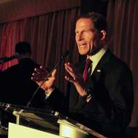 <p>U.S. Senator Richard Blumenthal (D-Conn.) attended the 15th Annual Rays of Hope Gala and presented Patricia Phillips with a certificate of recognition by the Senate, thanking Phillips for her service.</p>