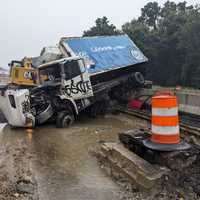 <p>The wrecked box truck.</p>