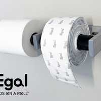 <p>The roll-style pads can be installed on a regular toilet paper dispenser, or on a specifically-designed Egal dispenser.</p>