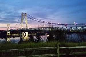 Mid-Hudson Bridge Lights Up To Honor State Police's 100th Anniversary