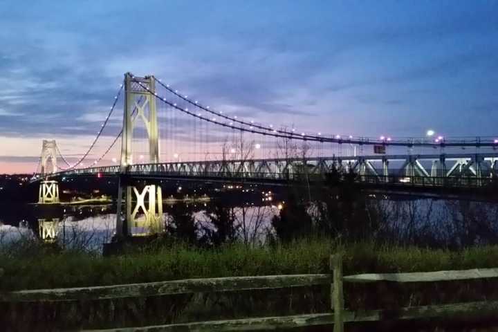 Mid-Hudson Bridge Lights Up To Honor State Police's 100th Anniversary