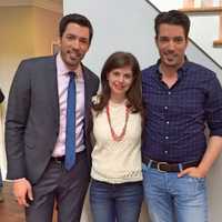 <p>Brittany Zachos of the Greenwich-based  Zachos Design Group with the Property Brothers.</p>