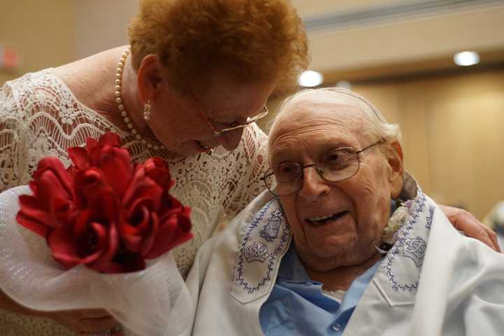 Evalyn and Irwin Brownstein renewed their vows with much more ceremony than they had the first time around.