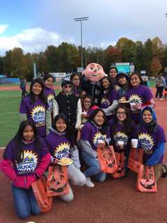 Peekskill Girls Varsity Soccer Team Volunteers At Buddy Walk