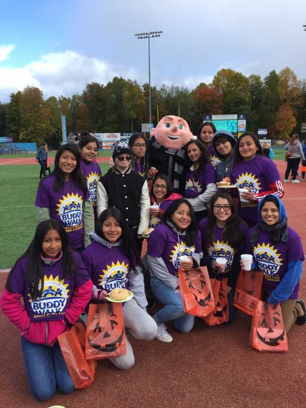 Peekskill Girls Varsity Soccer Team Volunteers At Buddy Walk