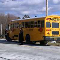 <p>The bus involved in a photo taken shortly after the incident on Christmas morning.</p>