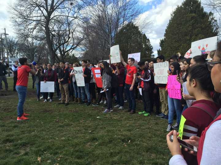 Clifton students protested state school funding on Wednesday.