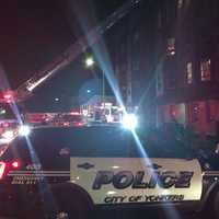 <p>Fire crews battled a blaze on Mooney Place in Yonkers on Thursday.</p>