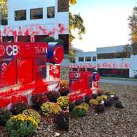 Vandals Cover CBS Boston In Red Paint, ‘FREE PALESTINE’: Police