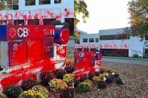 Vandals Cover CBS Boston In Red Paint, ‘FREE PALESTINE’: Police